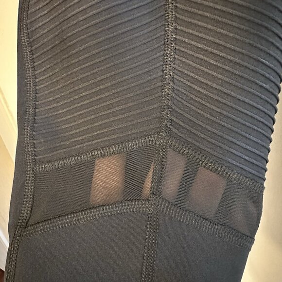 NWOT Central Park Sport Black Full Length Active Leggings Women's Small S Mesh - Picture 6 of 12